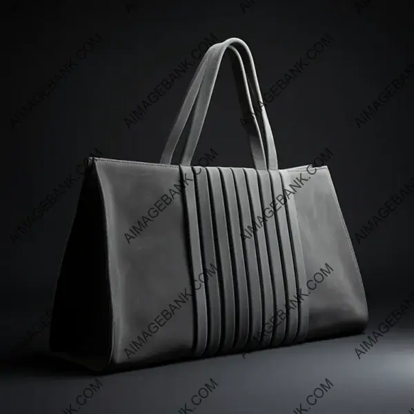 Kinetic Aesthetics in a Long Grey Suede Handbag