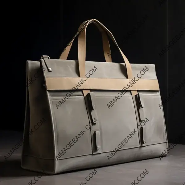 Rectangular Rigid Gray Suede Bag with Oversized Appeal