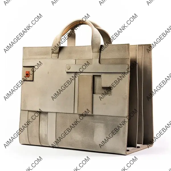 Stylish Gray Suede Bag with Oversized Rigid Design