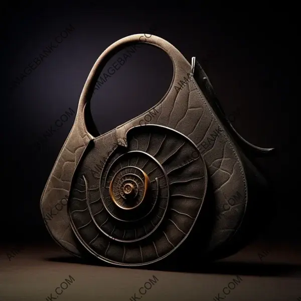 Suede Leather Bag with a Unique Design Called   Snail   by Constantin