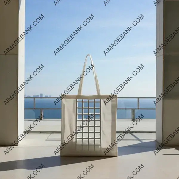 Sleek   Trittico   Vertical White Tote Bag by Carlo Scarpa