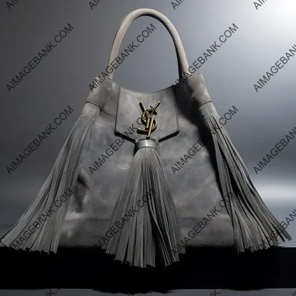 Yv&#8217;s Signature: The Iconic Grey Suede Fringes Bag