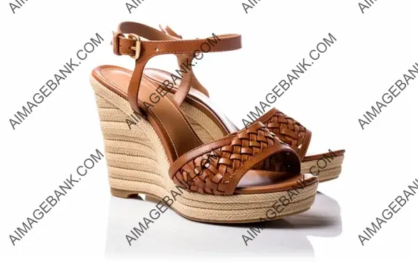 Chic and Stylish: Platform Wedge Sandals with Woven Detail