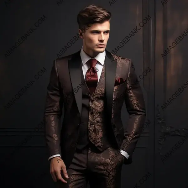 Dark Rust Wedding Suit for Men: Stylish Choice