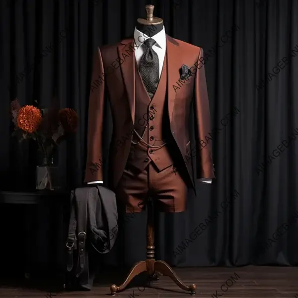 Dark Rust Wedding Suit: Perfect for Special Occasions