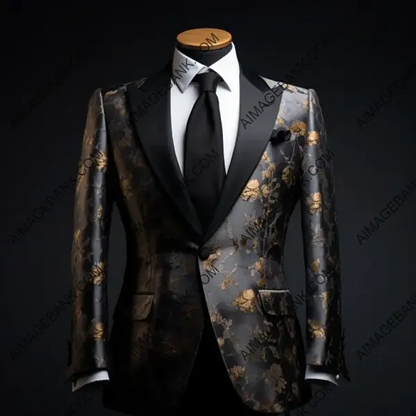 Elegant Men&#8217;s Suit Jacket and Trousers in Black