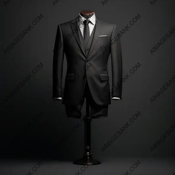 Formal Attire: Men&#8217;s Black Suit Jacket and Trousers