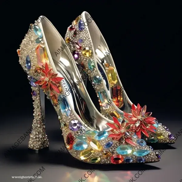 Stiletto Elegance with Jeweled Heels by Rene Caovilla