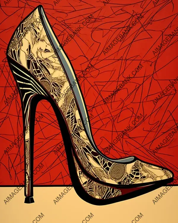 Creative Expression: Stiletto Heels in Linocut