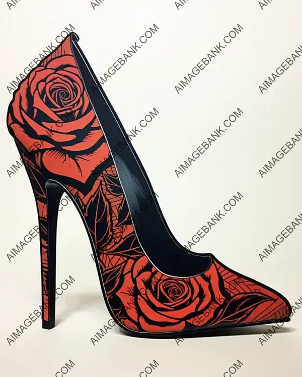 Stiletto Heels in Linocut: An Artistic Vision