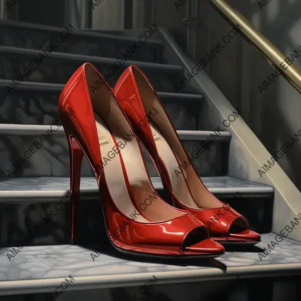 Organized Elegance: Neatly Placed Red High Heels