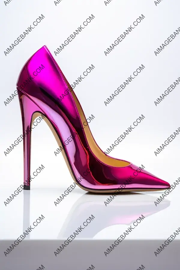 Luxury Women&#8217;s Shoes with Heels on White Background