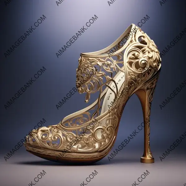 Luxury Magazine Advertisement Featuring High Fashion Heeled Shoes