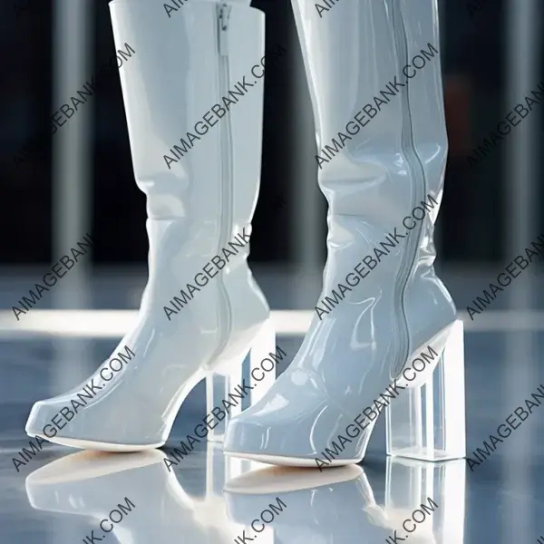 Futuristic Women&#8217;s Boots by Hussein Chalayan in a Stylish Showcase