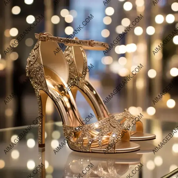 Jimmy Choo&#8217;s Crystal-Embellished Sandals in a Photography Session