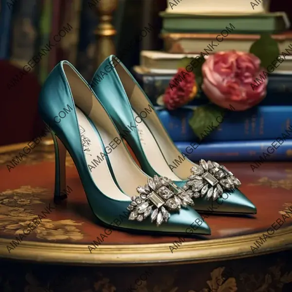 Captivating Roger Vivier&#8217;s Iconic Satin Pumps with Crystals