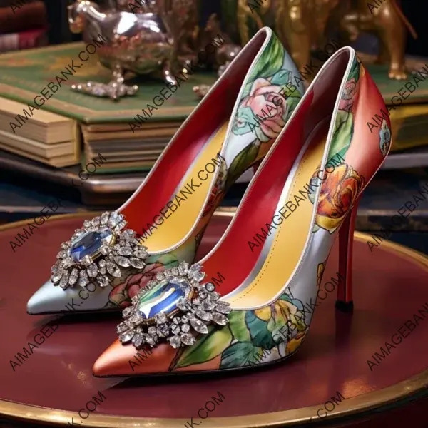 Roger Vivier&#8217;s Iconic Satin Pumps Featuring Stunning Crystals