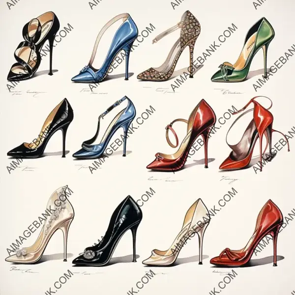 Elegant Display of Sergio Rossi&#8217;s Classic Women&#8217;s Pumps