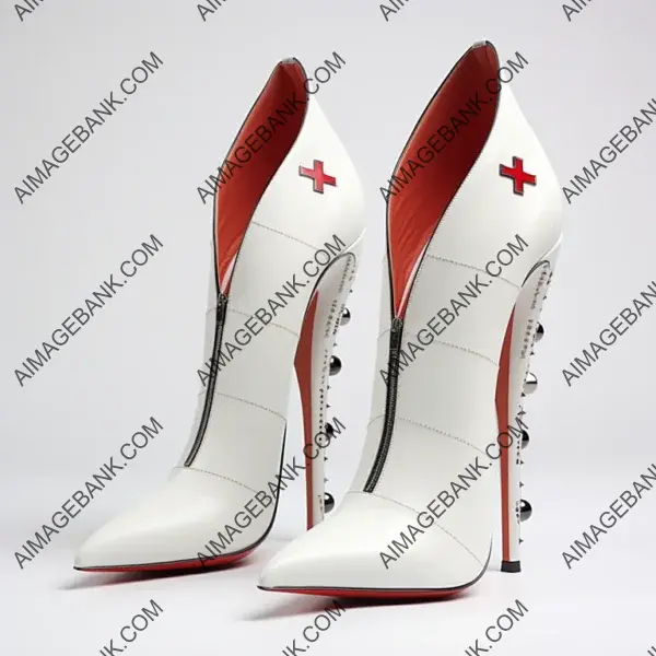 Knights Templar-Inspired Stiletto Heels on a Stylish Pair