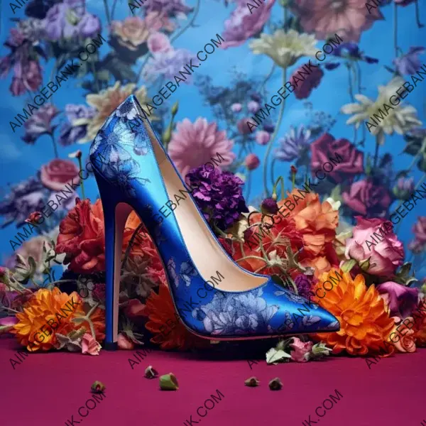 Vibrant Blue Suede Pumps Placed in the Front Spotlight