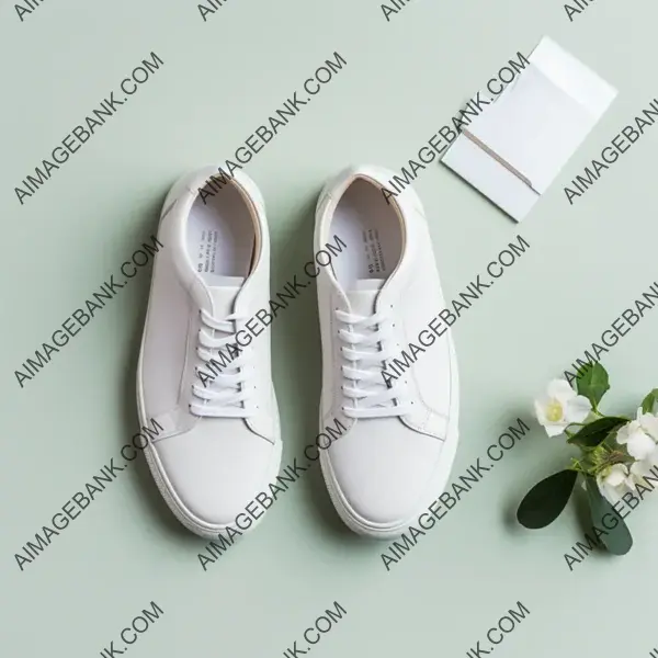 Trendy Classic White Leather Sneakers by Arra