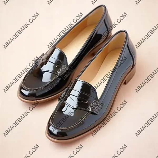 Stylish and Classic: Sleek Black Patent Leather Loafers