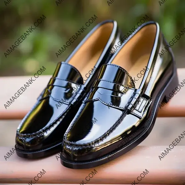 Sleek and Sophisticated: Black Patent Leather Loafers