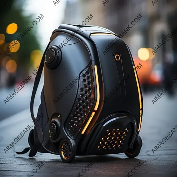 Futuristic Smart Backpack with Rocket Elements