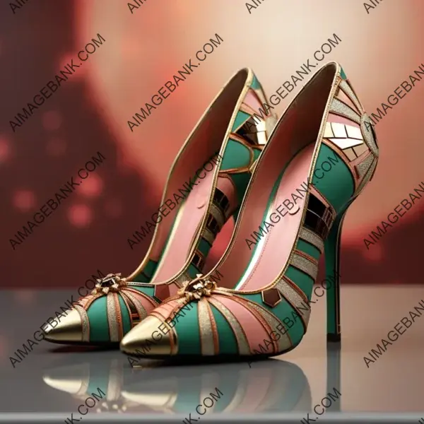 Stilettos in Comic Book Style: Green, Pink, Gold Heels