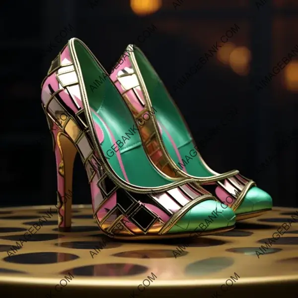 Comic Book Inspired Stilettos: Green, Pink, Gold Heels