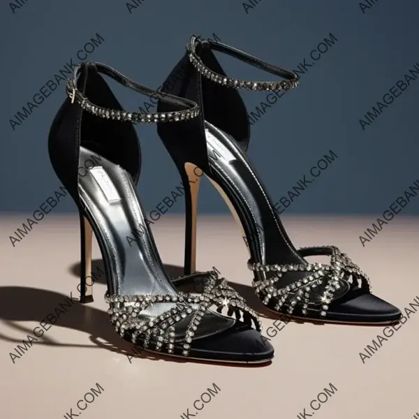 Elegant Jimmy Choo Crystal Lace-Up Pumps in Black