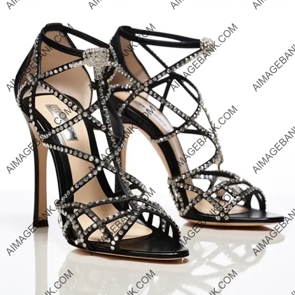 Black Elegance: Jimmy Choo Crystal Lace-Up Pumps