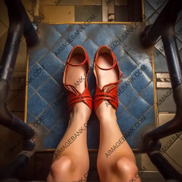 Close-Up of Beautiful Women&#8217;s Feet in Heels