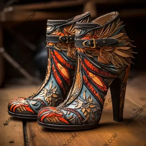 Handcrafted Phoenix-Inspired Heel Design