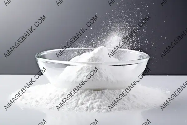 Baking Soda Heap Isolated on a White Background