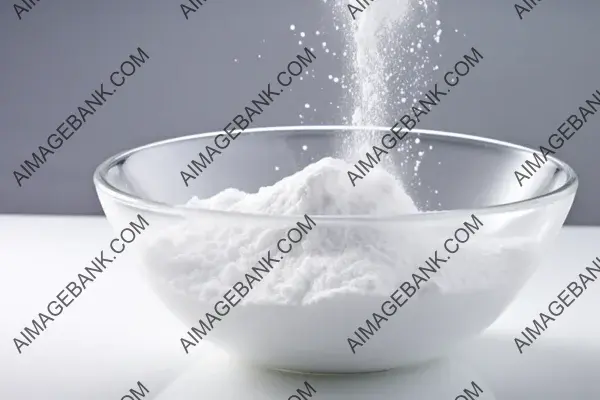 Baking Soda Pile Against a White Background