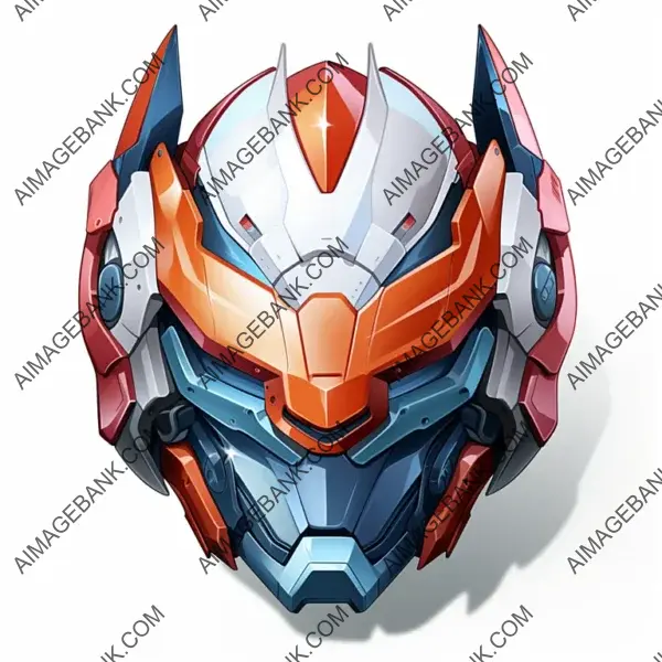 Helmet Emblem: Fighter&#8217;s Head Icon in White