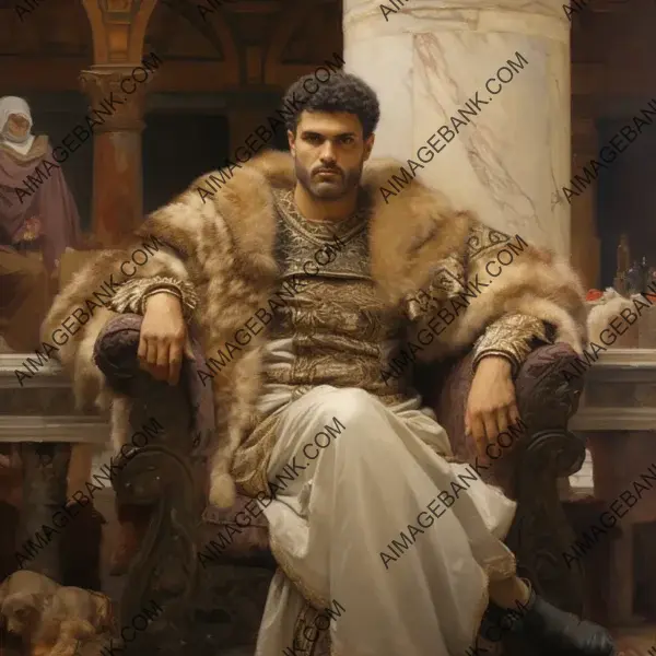 Emperor Caracalla: Artistic Representation in Alma-Tadema Style