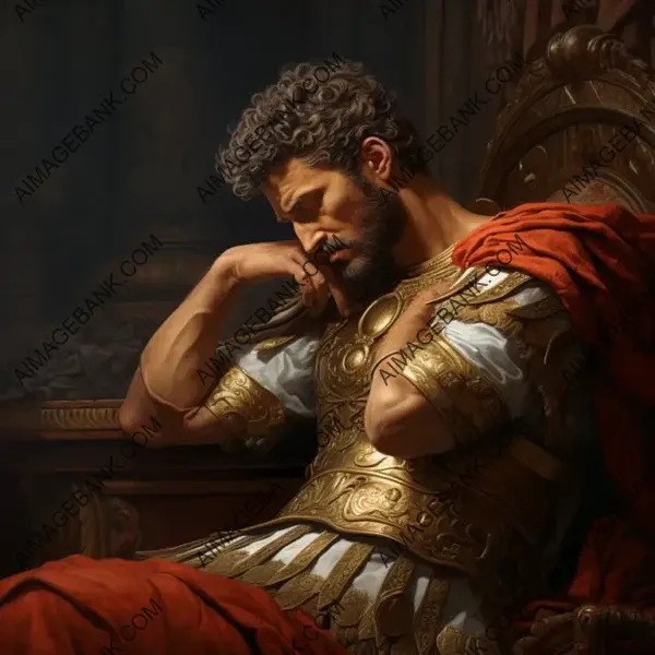 Emperor Marcus Aurelius: Pensive and Reflective