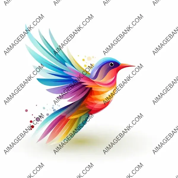 Vibrant Rainbow Bird Logo Design