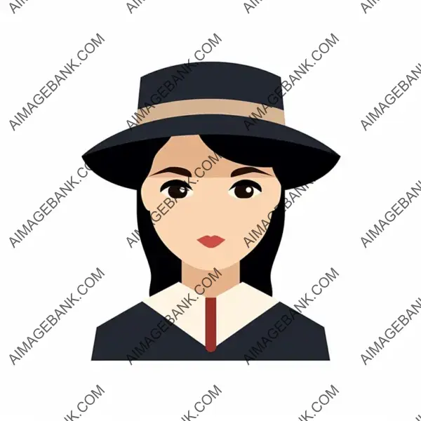 Clean and Simple Female Junior Icon in 2D