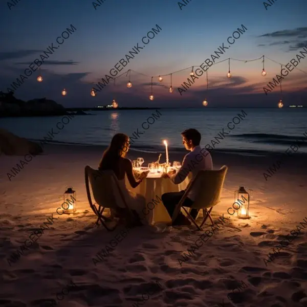 Honeymoon Couple&#8217;s Candlelit Dinner: Romantic Bliss