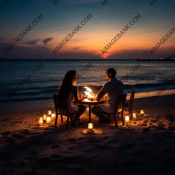 Romantic Honeymoon Dinner: Couple&#8217;s Candlelit Delight