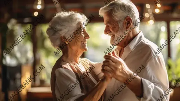 Elderly Couple Joyfully Dancing Together: Love&#8217;s Timeless Rhythm