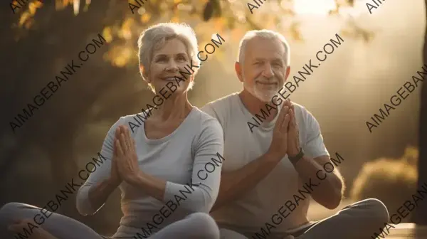 A Journey to Inner Peace: Elderly Couple Practicing Yoga Together