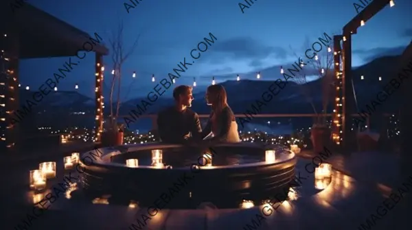 Under the Stars in a Hot Tub: Couple&#8217;s Enchanted Outdoor Night