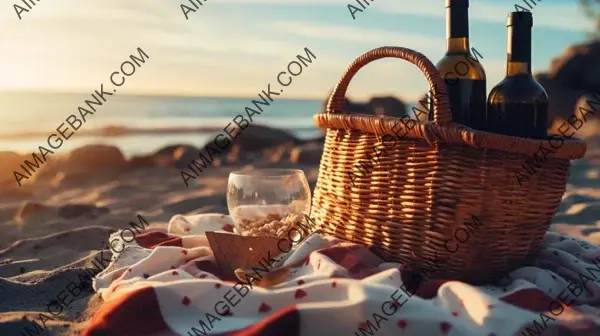 Basket of Delights: Couple&#8217;s Cozy Picnic with Wine and Good Company