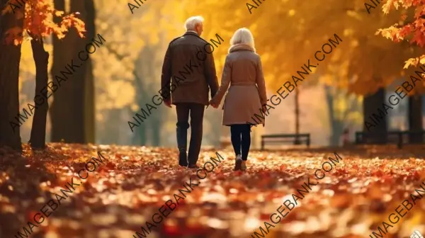 Walking in Harmony: Elderly Couple Enjoys Nature&#8217;s Beauty Hand in Hand