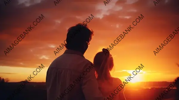 Magical Sunset Moments: Father and Daughter Enjoy the View