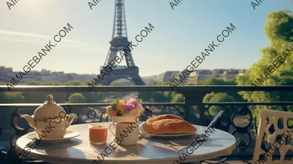 French Breakfast on the Balcony: Enjoying Eiffel Tower Views